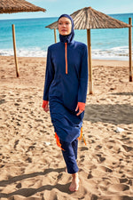 Woven Navy Burkini Modest Swimwear M2412 - By Baano