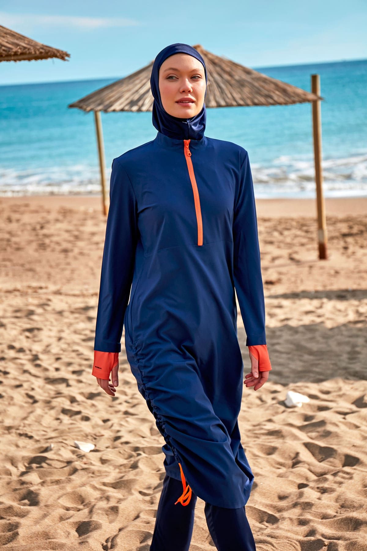 Woven Navy Burkini Modest Swimwear M2412 - By Baano