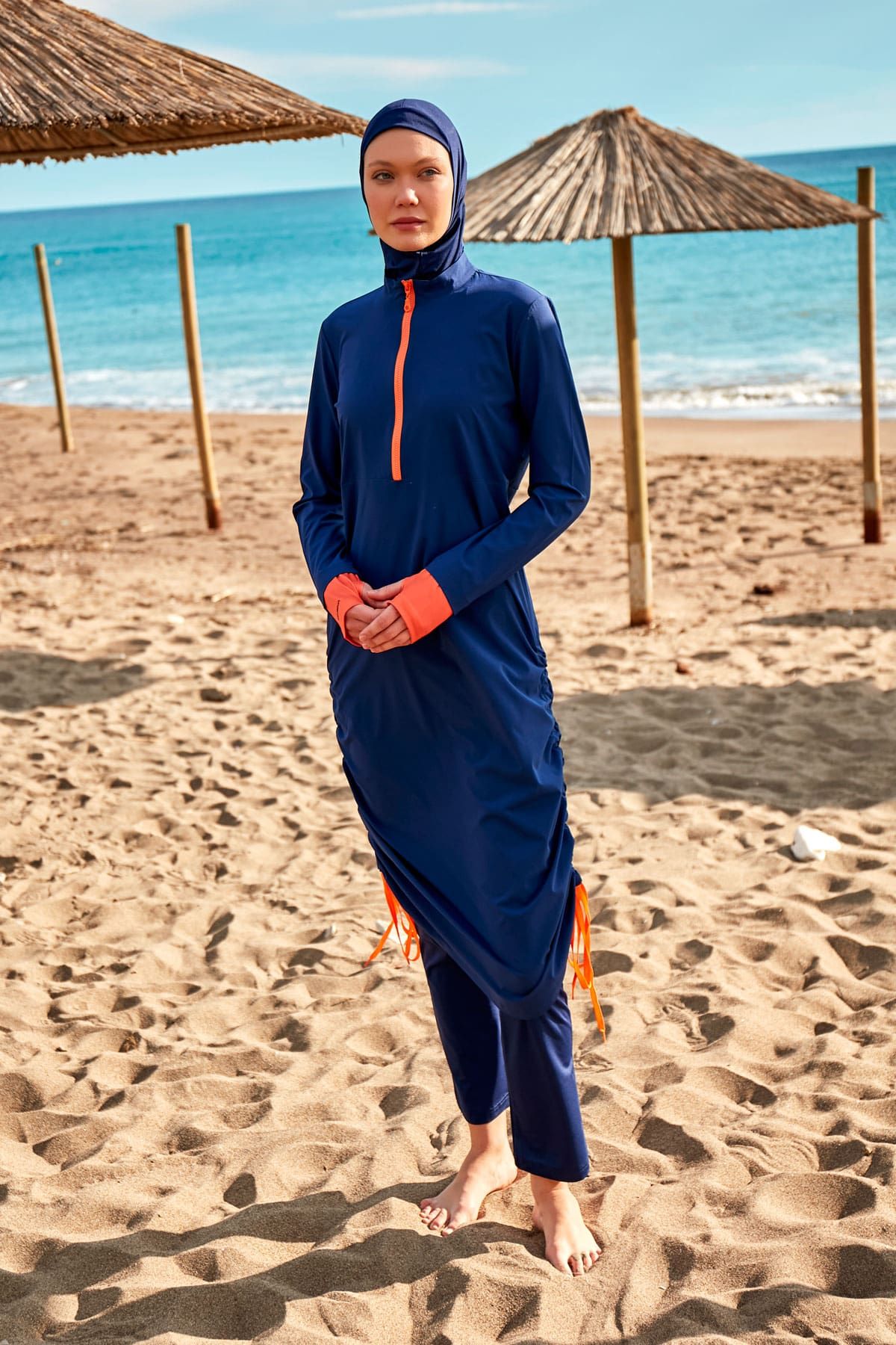 Woven Navy Burkini Modest Swimwear M2412 - By Baano