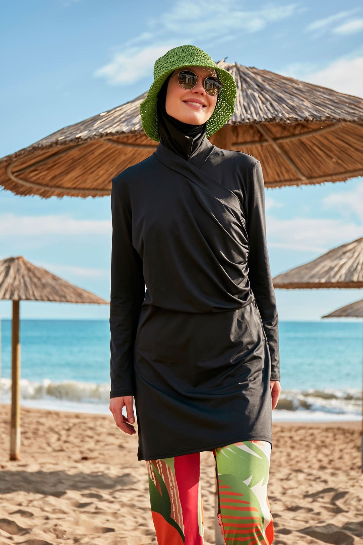 Lycra Black Burkini Modest Swimwear M2471 - By Baano