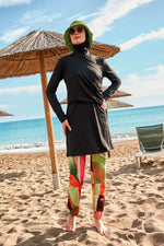 Lycra Black Burkini Modest Swimwear M2471 - By Baano