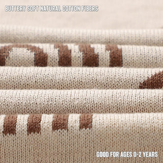 Whimsy Collection - Luxury 100% Cotton Knit Swaddle Baby Blanket