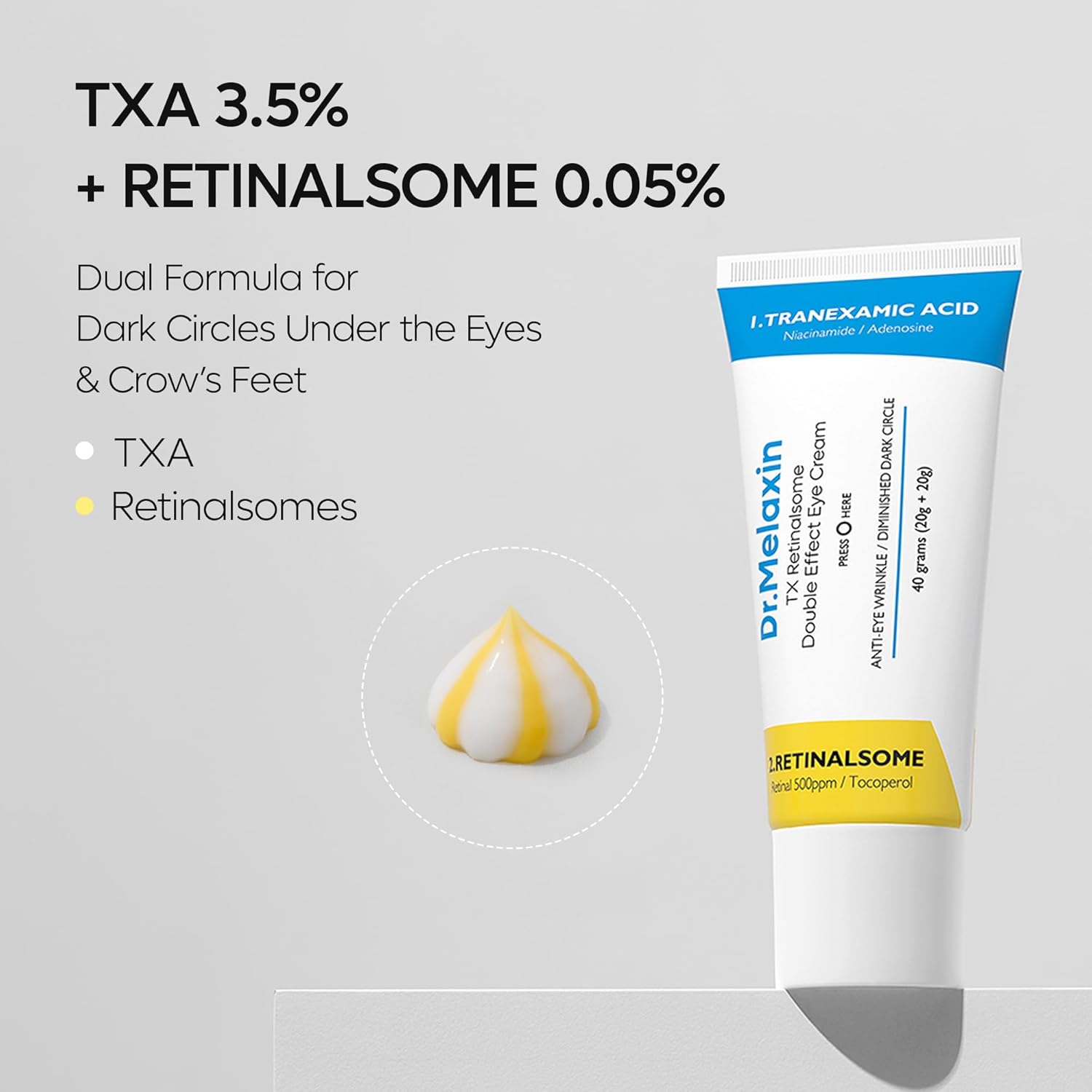 Dr. Melaxin TX Retinalsome Double Effect Eye Cream - By Baano