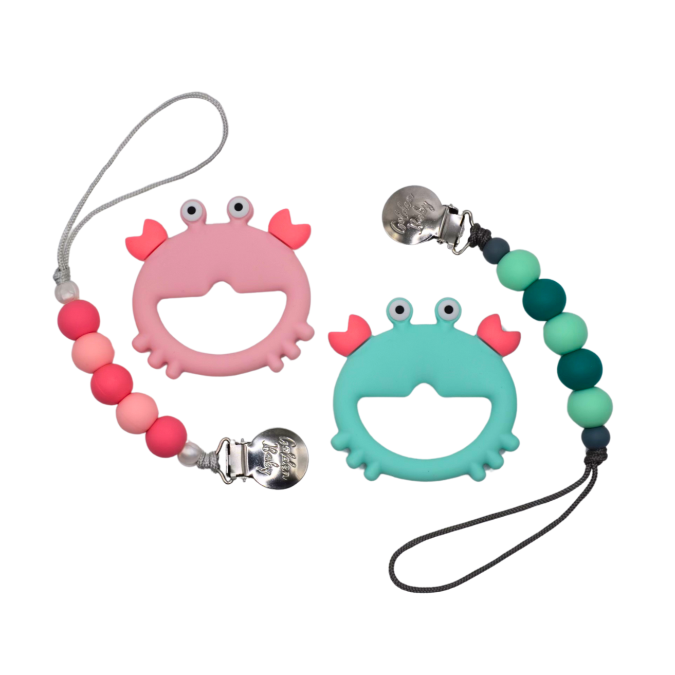Crab Teether Set // Pink
