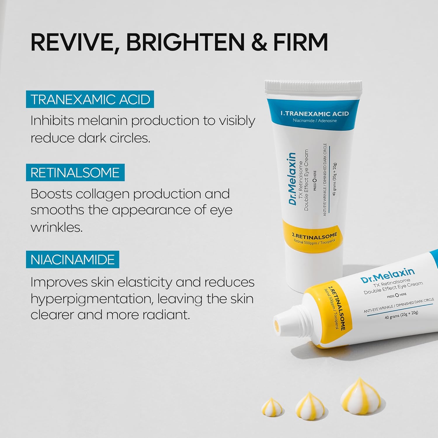 Dr. Melaxin TX Retinalsome Double Effect Eye Cream - By Baano