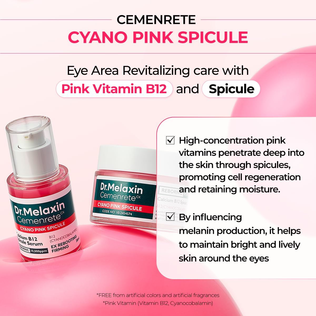 Dr. Melaxin Cemenrete Cyano Pink Spicule Serum - By Baano