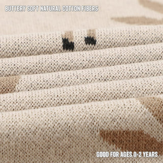 Whimsy Collection - Luxury 100% Cotton Knit Swaddle Baby Blanket