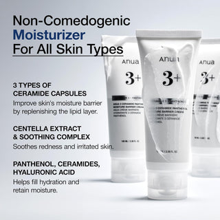 ANUA 3+ Ceramide Panthenol Moisture Barrier Cream - By Baano