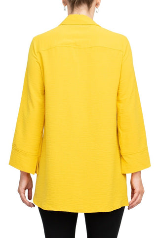 Counterparts Collared 3/4 Sleeve Solid Button Down Shirt - Glamourous Grace