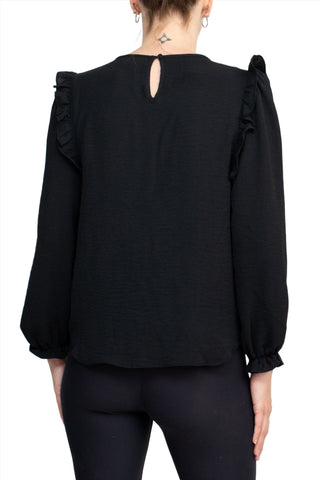 Counterparts Round Neck Bishop Long Sleeves Smocked Cuffs - By Baano