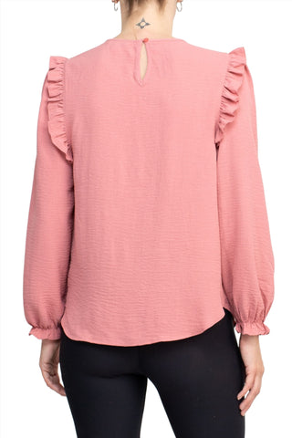 Counterparts Round Neck Bishop Long Sleeves Smocked Cuffs - By Baano