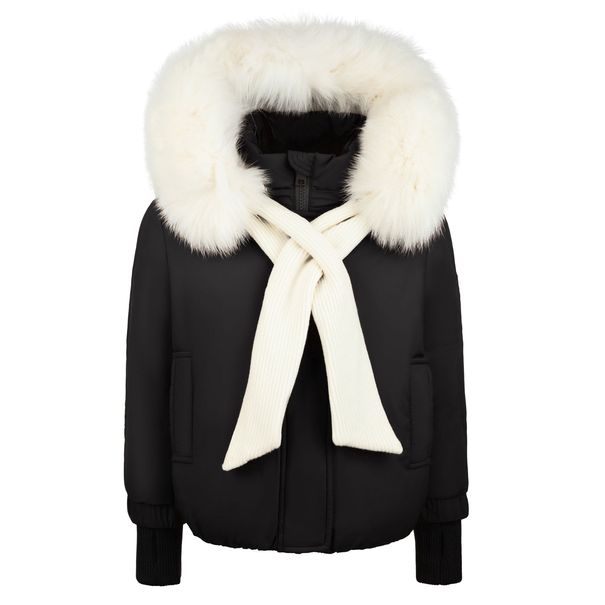 Pramie Girls Black/Ivory Shawl Jacket 4–16 | Elegant Two-Tone Winter Coat