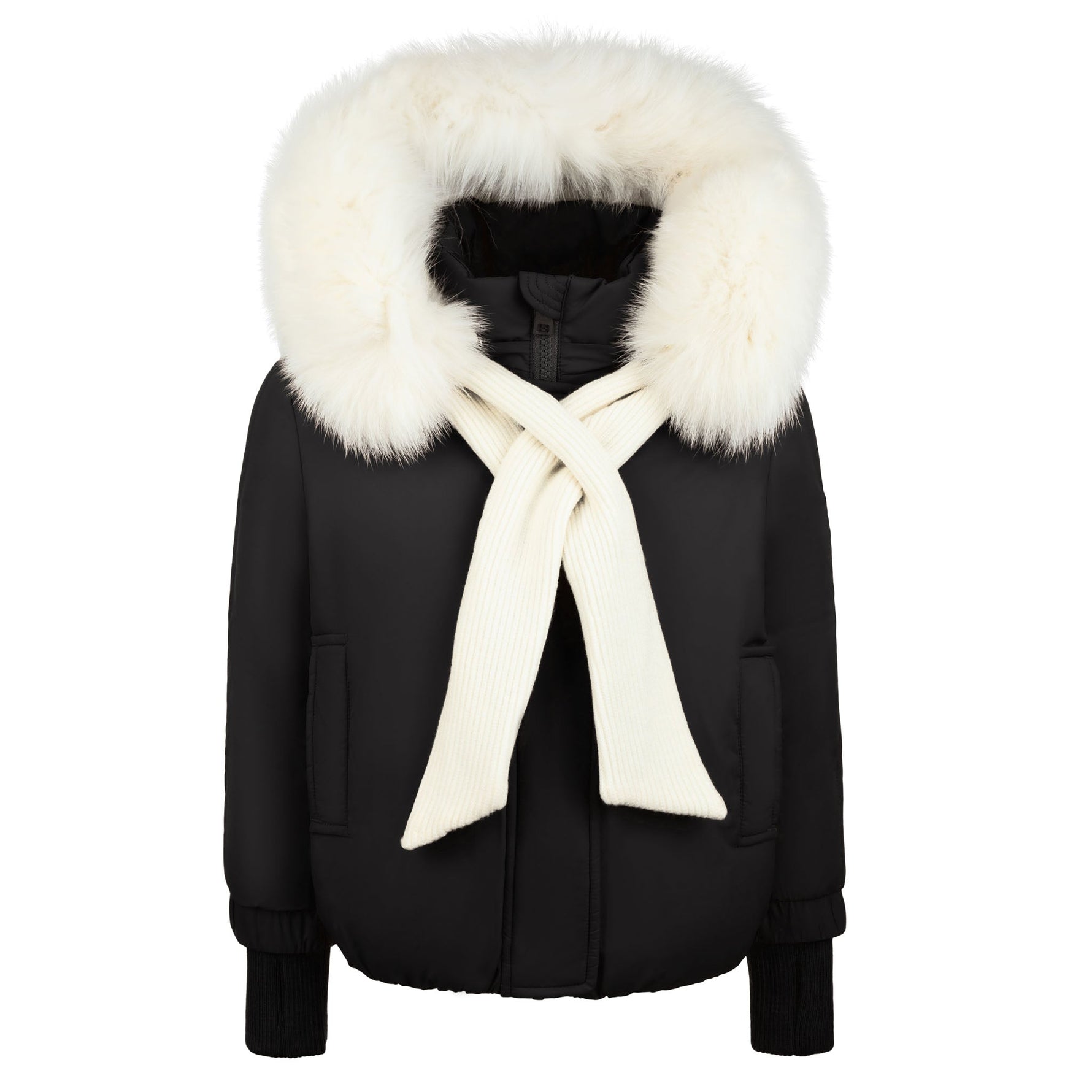 Pramie Girls Black/Ivory Shawl Jacket 4–16 | Elegant Two-Tone Winter Coat