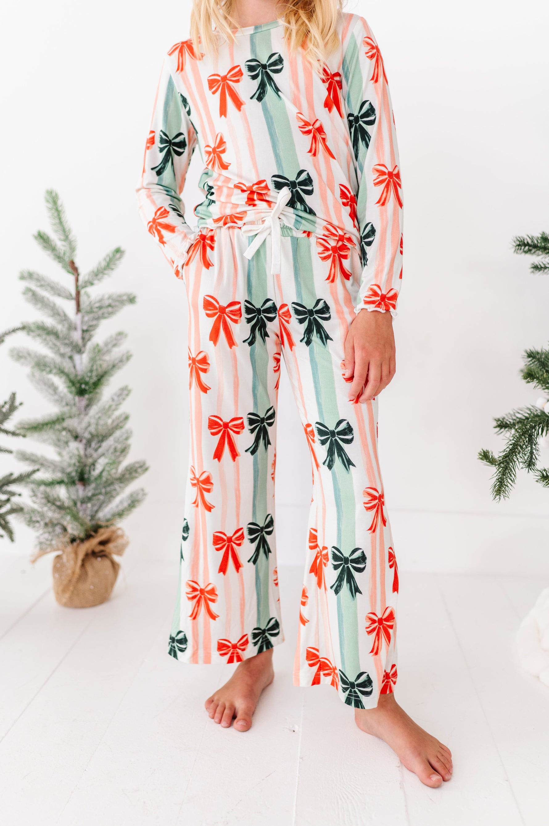 Bows | GIRLS WIDE-LEG SET - By Baano