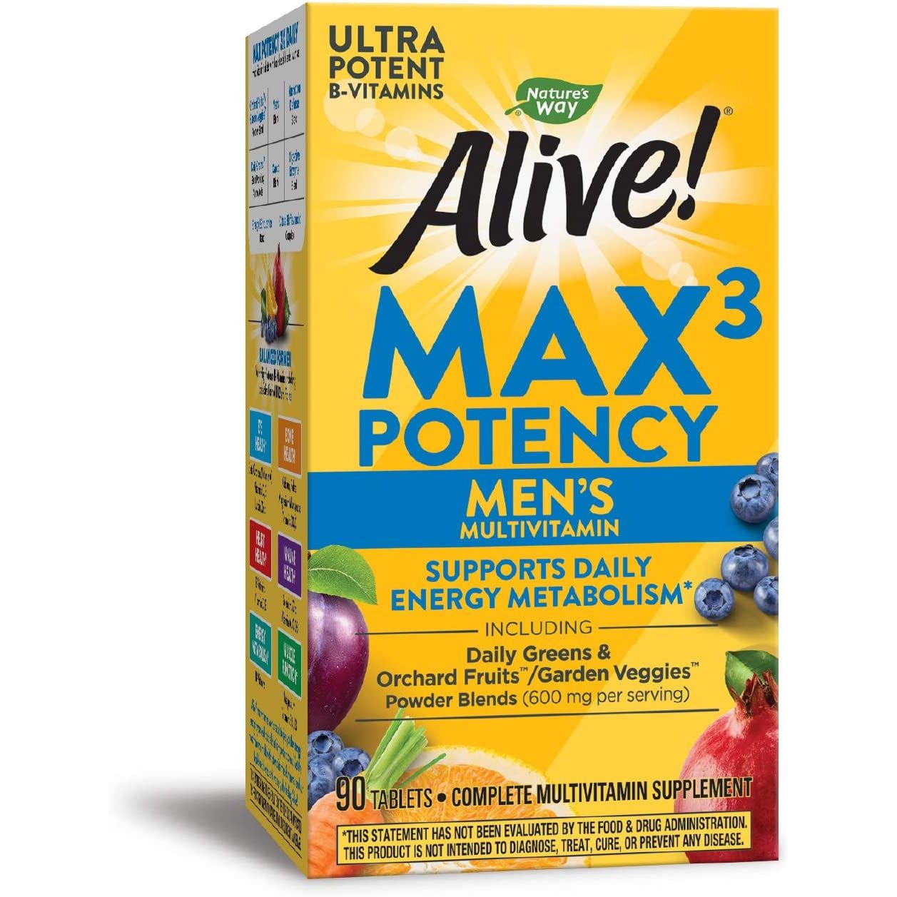 Nature's Way Alive! Max 3 Potency Multivitamin, Men’s 90 Tablets