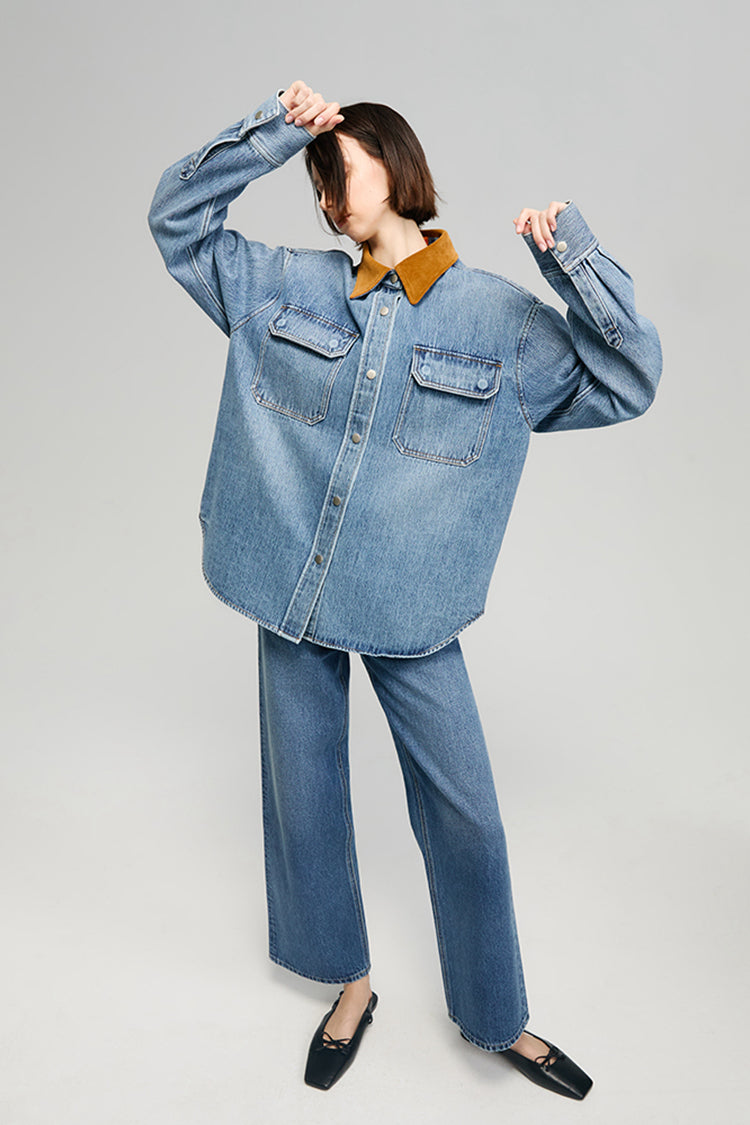 California Sunset Denim Shirt HJ902 Hey Joanie