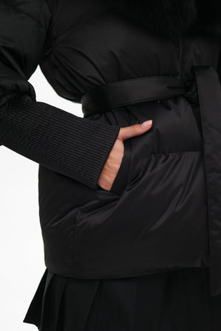 Pre-Order. Re-Stock Ships October 20. Amanda Genuine Fur Trim Down Fill Coat - By Baano