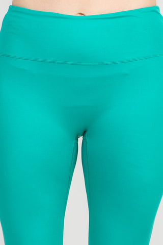 Activology Mid Waist Banded High Shine 7/8 Interlock Leggings - By Baano