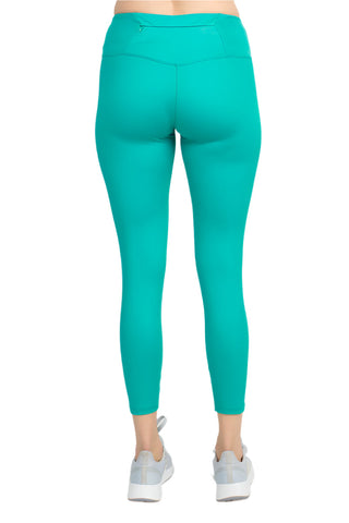 Activology Mid Waist Banded High Shine 7/8 Interlock Leggings - By Baano