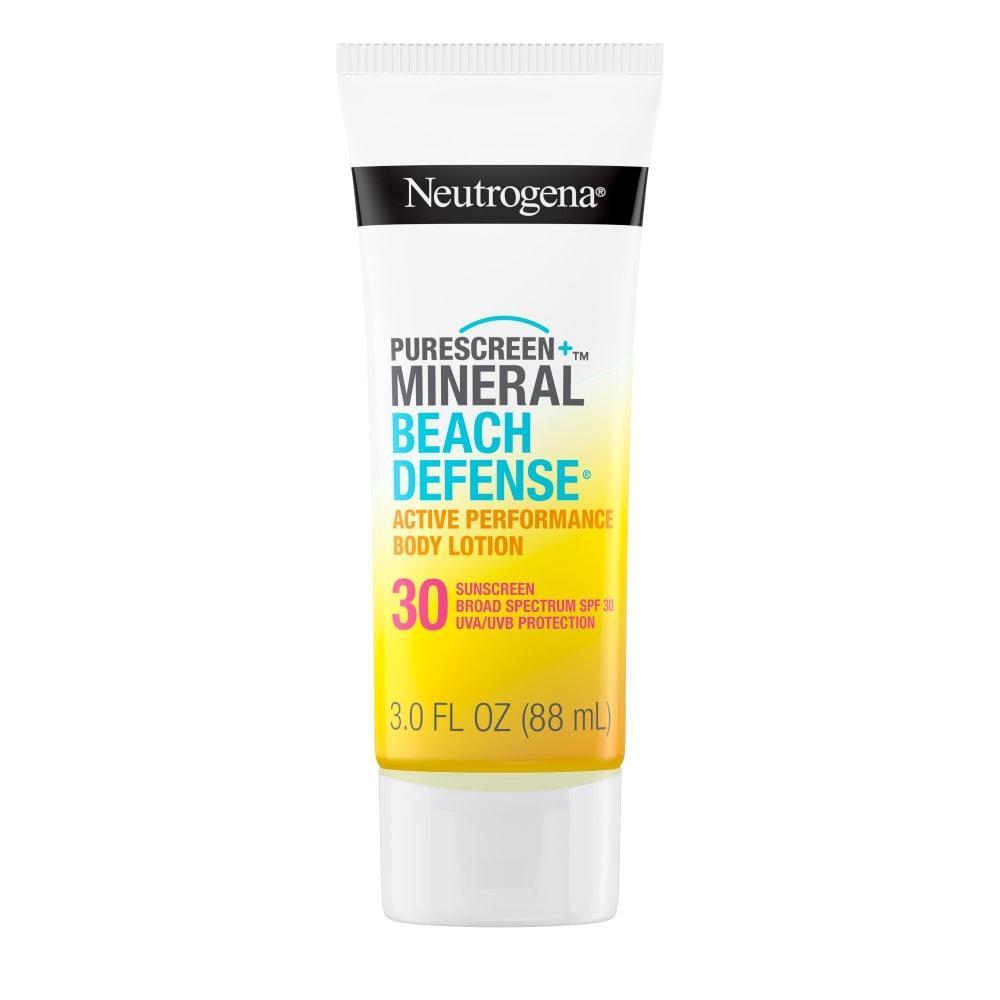 Neutrogena Purescreen+ Beach Defense Performance Mineral Sunscreen Lotion SPF 30 3 Fl Oz