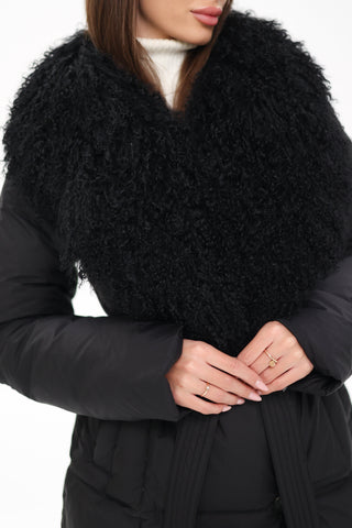 Genuine Lama Fur Premium Down Coat - By Baano