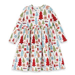Christmas Merry Girl's Soft Bamboo Dress - Sibling Matching - By Baano