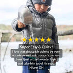 Car Seat Coat | The Road Coat Down - Platinum