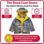 Car Seat Coat | The Road Coat Down - Construction Print