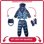 Car Seat Coat | The Road Coat Down - Navy Raptor Print
