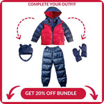 Car Seat Coat | The Road Coat Down - Navy/Red