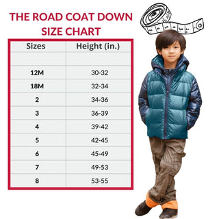 Car Seat Coat | The Road Coat Down - Navy/Teal