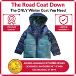 Car Seat Coat | The Road Coat Down - Navy/Teal