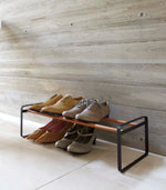 Stackable Shoe Rack (7" H)  - Steel + Wood - By Baano