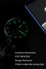 7/8" Universal Motorcycle Handlebar Watch Bike Hand Grip Bar Mount Dial Clock Motorcycle Handlebar Watch  Mount Clock Glow Mount Clock Dial Watch Fit  Waterproof For Scooter Bicycle Motor ATV Stevvex