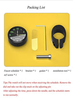 7/8" Universal Motorcycle Handlebar Watch Bike Hand Grip Bar Mount Dial Clock Motorcycle Handlebar Watch  Mount Clock Glow Mount Clock Dial Watch Fit  Waterproof For Scooter Bicycle Motor ATV Stevvex