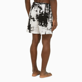 Abstract print swim shorts with logo - By Baano