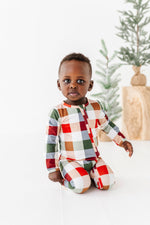 Holiday Plaid | ZIP ROMPER - By Baano
