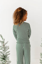 Green Stripes | GIRLS WIDE-LEG SET - By Baano