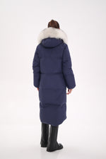 Genuine Silver Fox Down Fill Coat