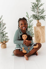 Green Stripes | DOLL DRESS - By Baano