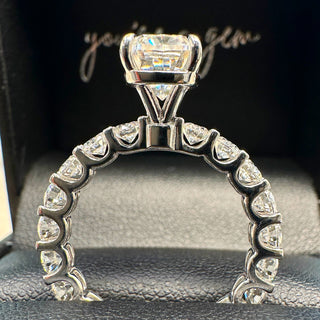 2.5ct Elongated Cushion Cut Eternity Engagement Ring Ring Deluxe Fine Jewelry