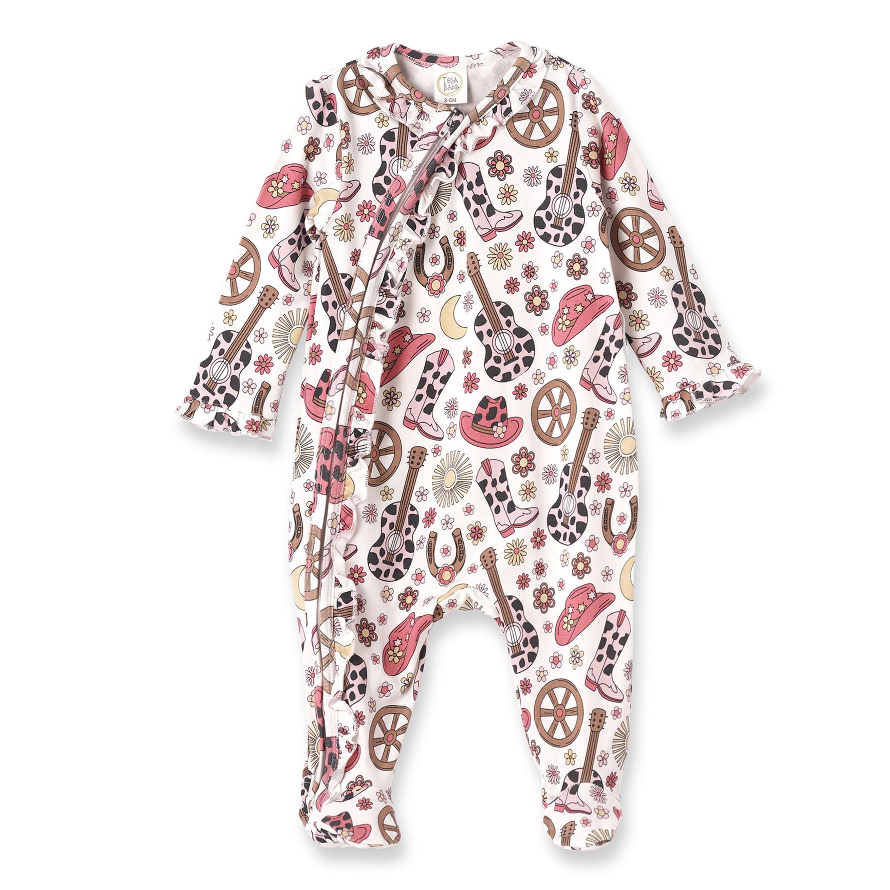 Cowgirl Cutie Bamboo Zipper Romper - By Baano