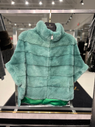 Genuine Scandinavian Mink Fur Poncho - By Baano