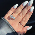 6.0ctw Three Stone Round Cut Moissanite Engagement Ring Ring Deluxe Fine Jewelry