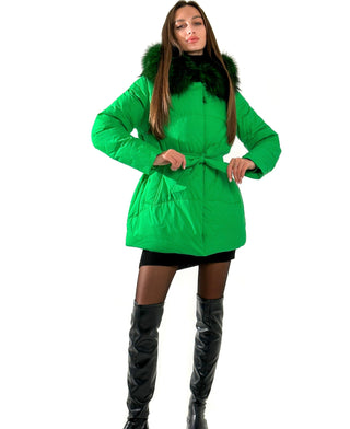 Genuine Silver Fox Fur Down Fill Parka - By Baano