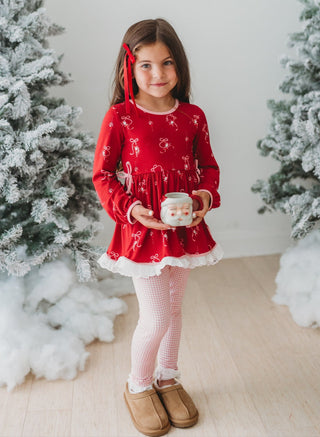 *PREORDER* Santa's Sleigh Bows Tunic Comfort Set - By Baano