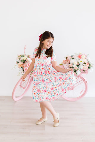 Rosettes S/S Pocket Twirl Dress - By Baano