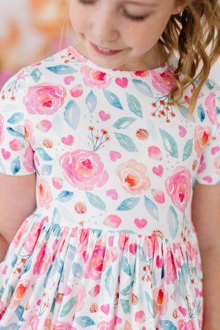 Rosettes S/S Pocket Twirl Dress - By Baano