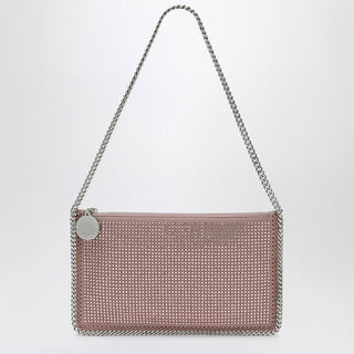 Dusty Pink Wallet Bag With Chain And Strass - By Baano