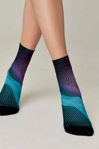 Socks Conte Fantasy 907 - "Hologram" Pattern - By Baano